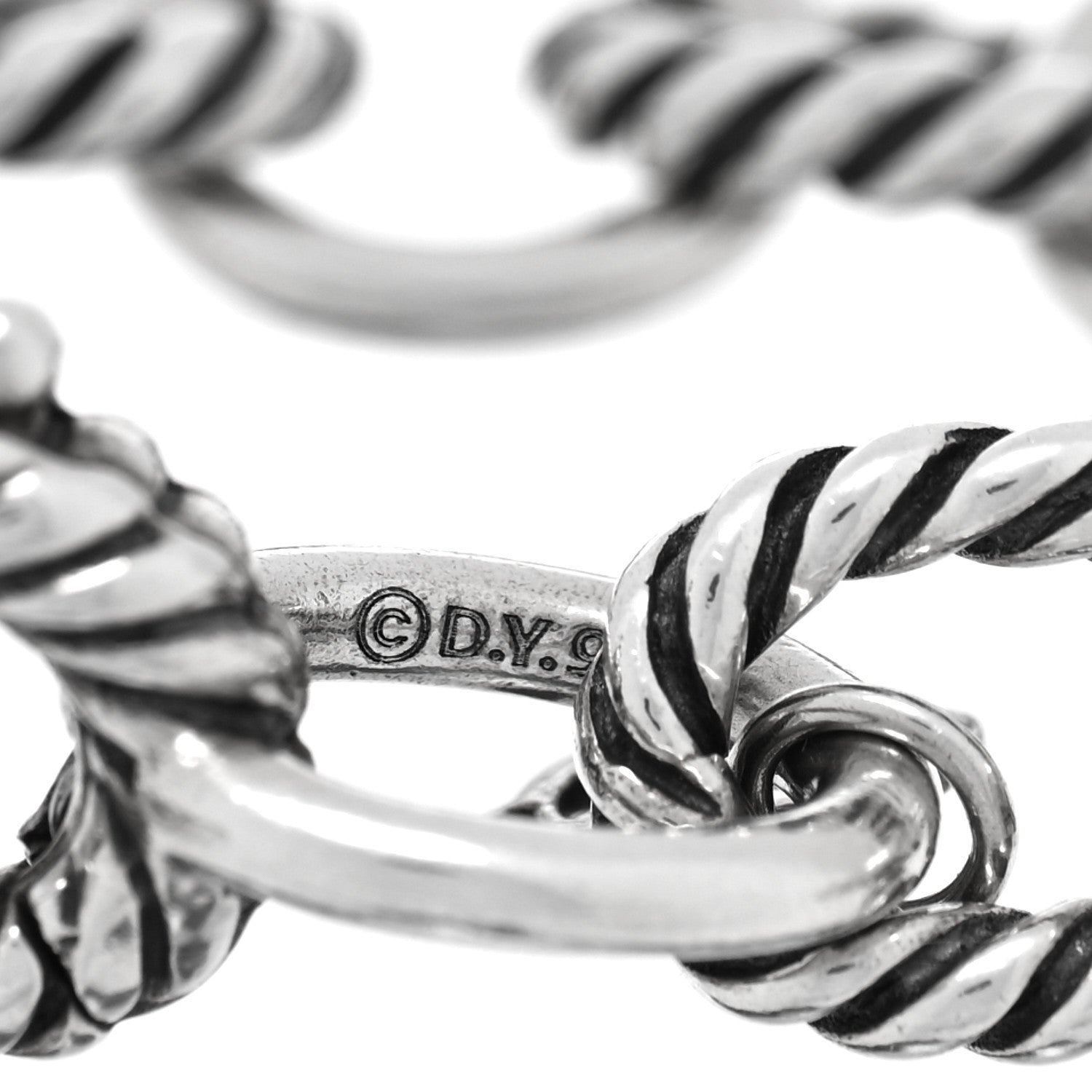 David Yurman Sterling Silver 10mm Medium Oval Link Bracelet 3 of 3