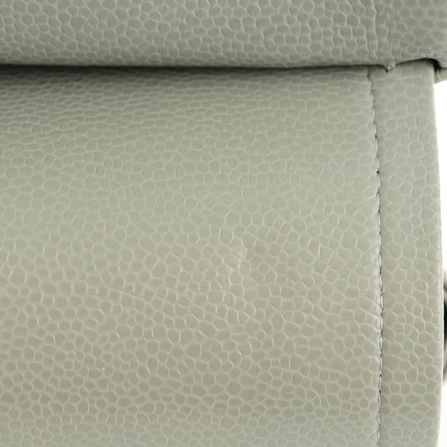 Caviar Quilted Jumbo Double Flap Grey