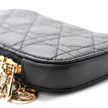 Christian Dior Lambskin Cannage Lady Dior Phone Holder Black 8 of 11