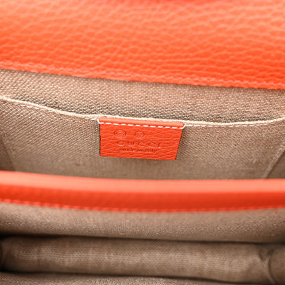 Gucci Dollar Calfskin Small Interlocking G Shoulder Bag Sun Orange 6 of 9