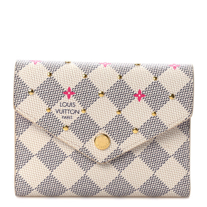 Louis Vuitton Damier Azur Studded Victorine Wallet 1 of 9