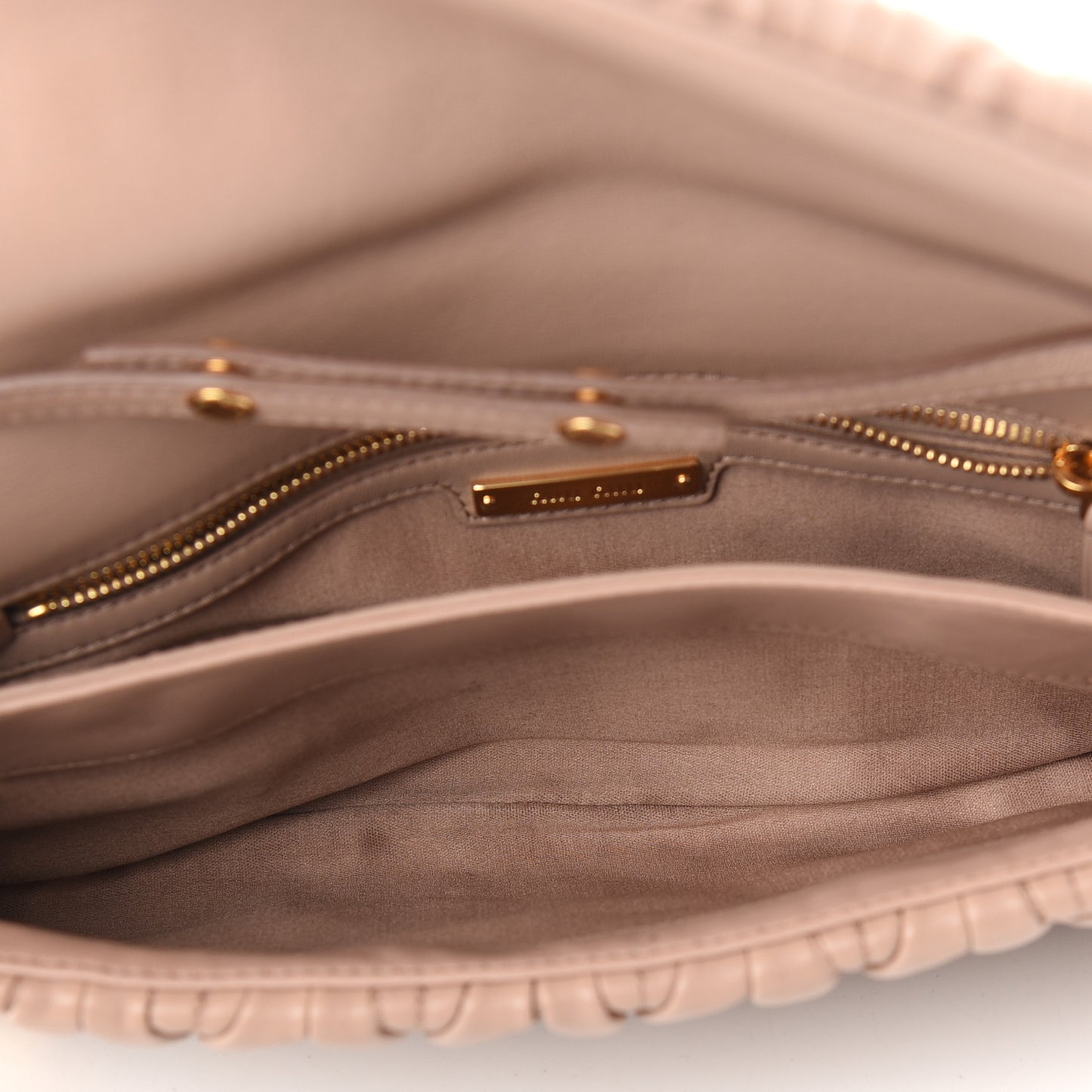 Nappa Matelasse Clutch Cammeo