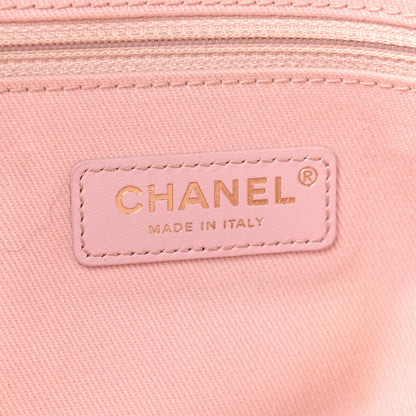 Chanel Straw Lurex Small Deauville Tote Pink 6 of 9