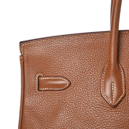 Hermes Taurillon Clemence Birkin 35 Gold 29 of 43