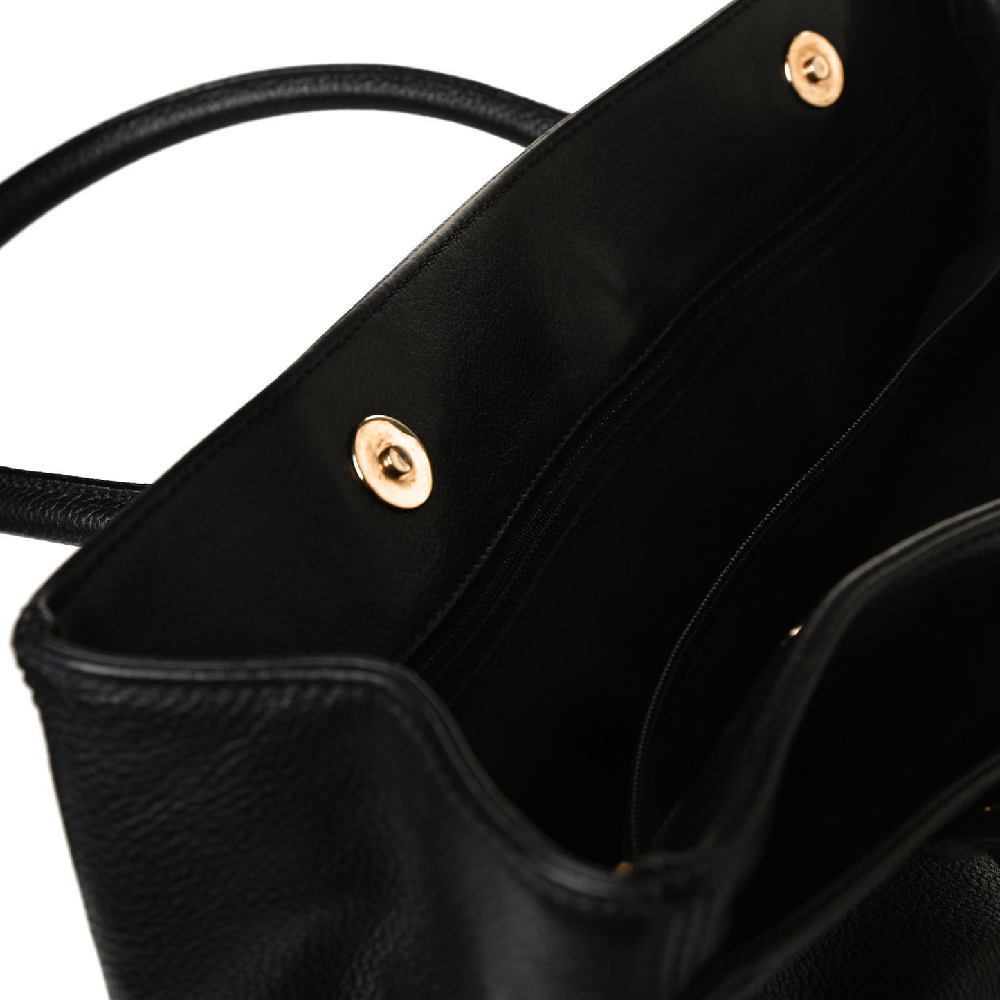 Calfskin Cerf Executive Shopper Tote Black