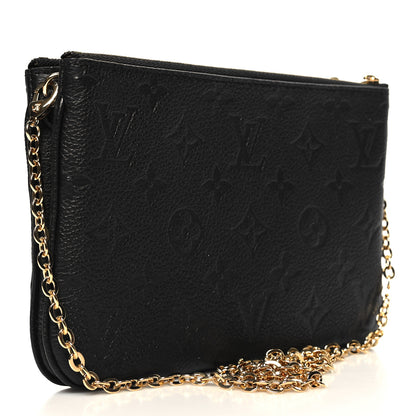 Louis Vuitton Empreinte Double Zip Pochette Black 3 of 10