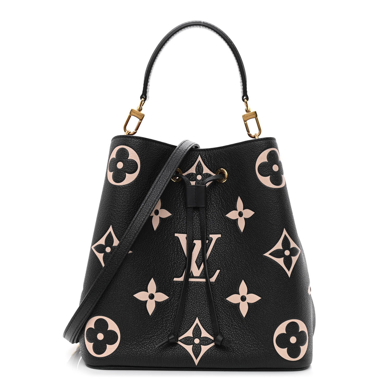 Louis Vuitton Empreinte Monogram Giant Neonoe MM Black Beige 3 of 13