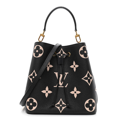 Louis Vuitton Empreinte Monogram Giant Neonoe MM Black Beige 3 of 13