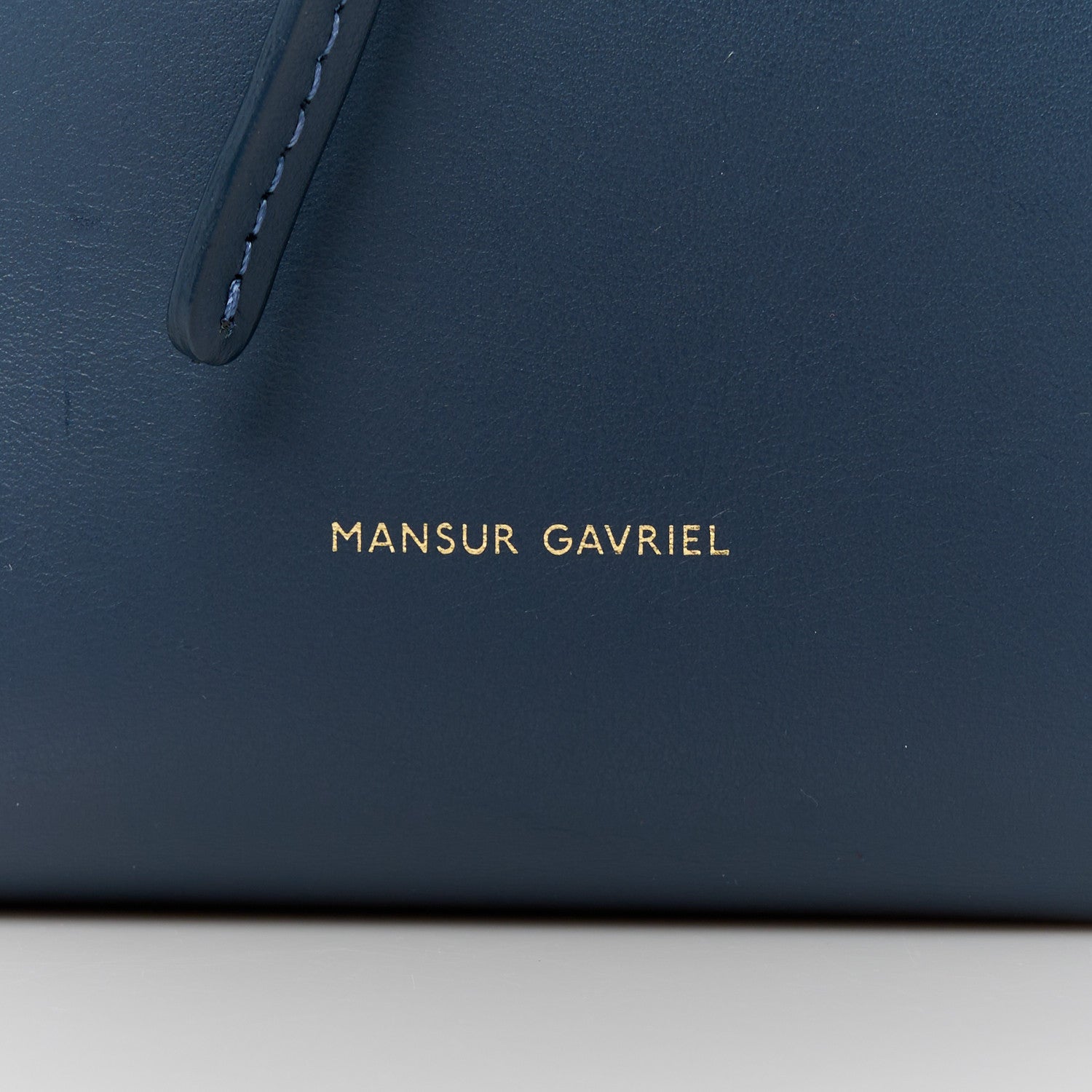 Mansur Gavriel Vegetable Tanned Calfskin Bucket Bag Navy 8 of 13