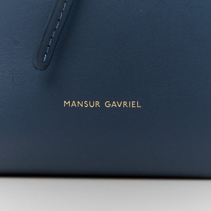 Mansur Gavriel Vegetable Tanned Calfskin Bucket Bag Navy 8 of 13