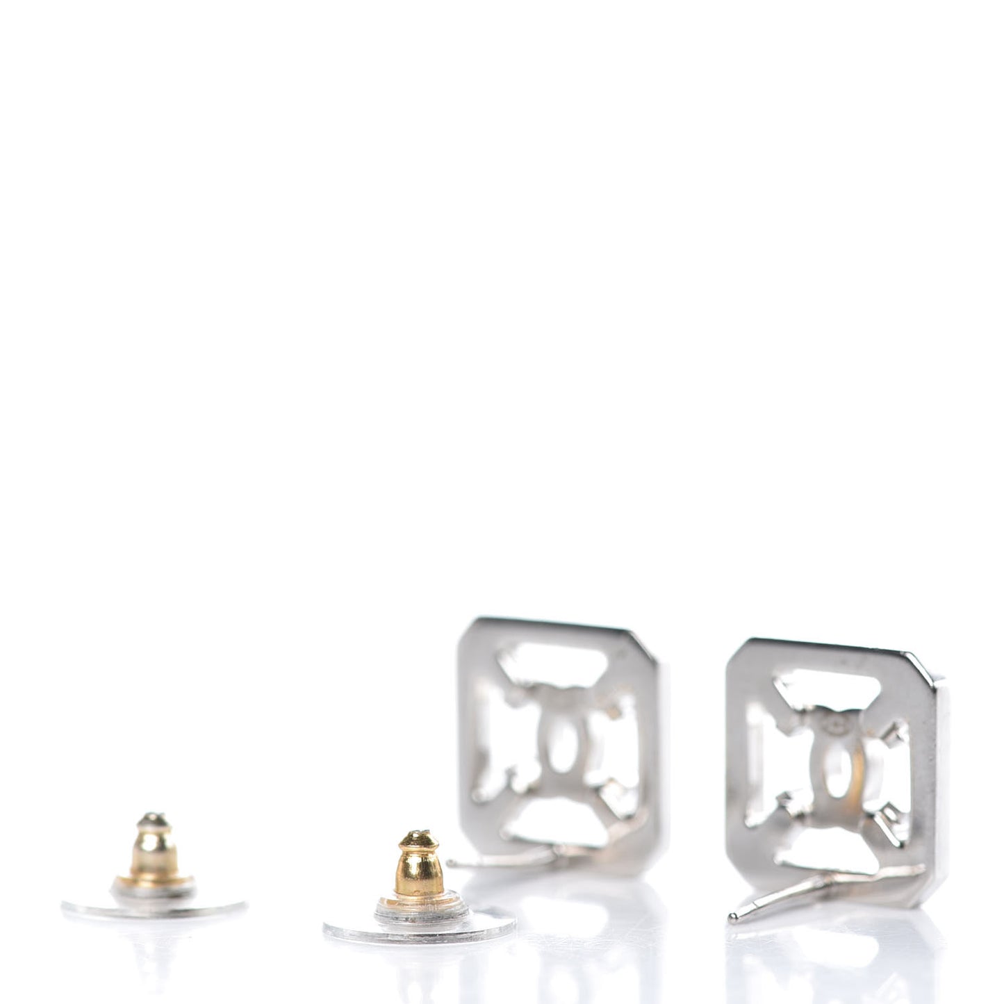 Crystal CC Earrings Silver