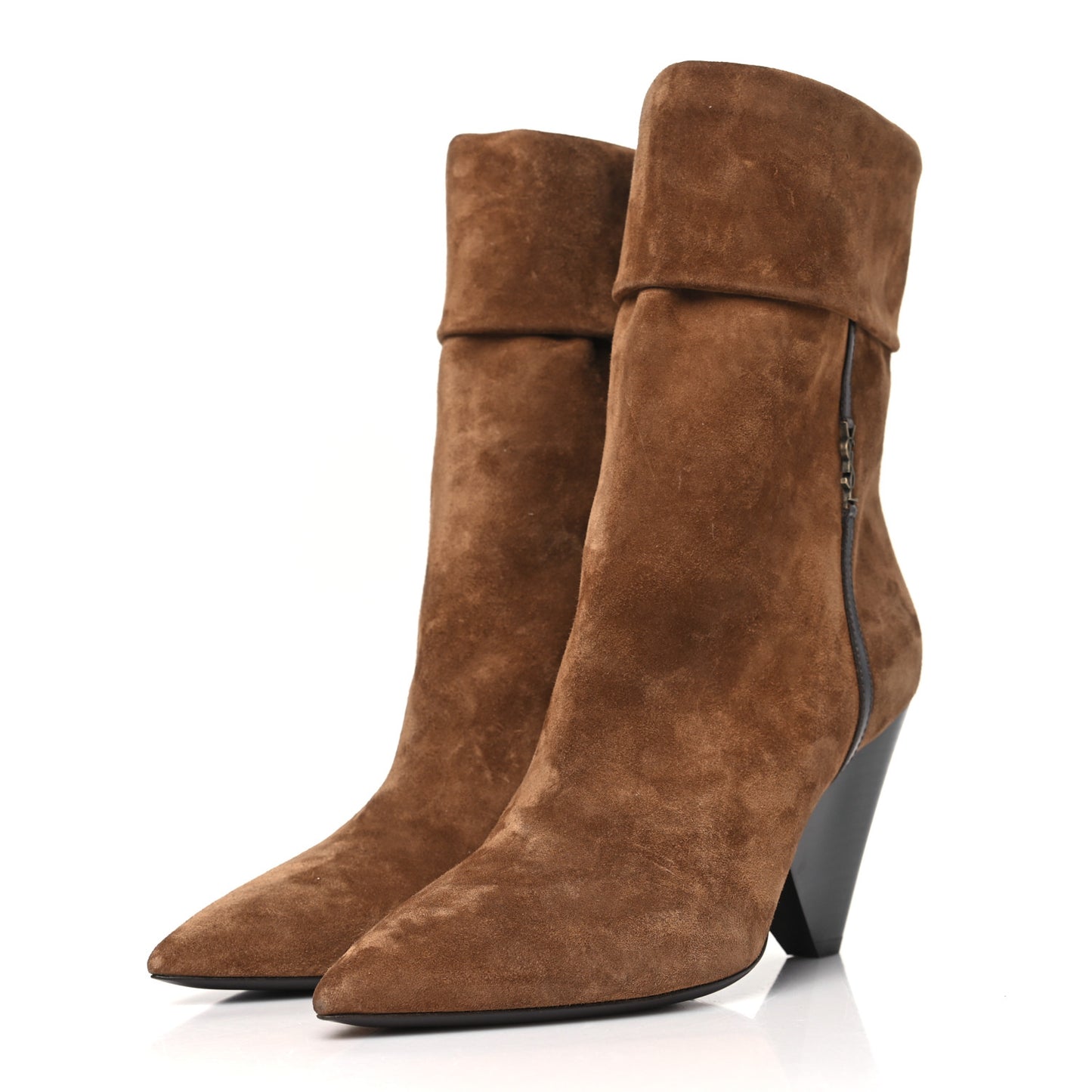 Suede Liz 85 Wedge Booties 38 Brown
