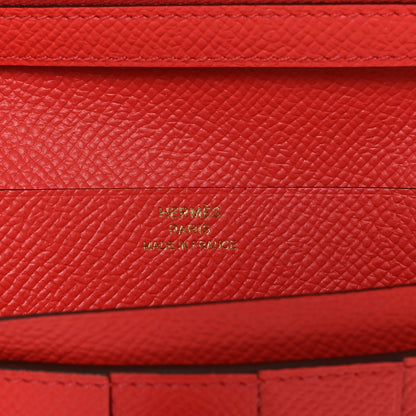 Hermes Epsom Bearn Gusset Wallet Flamingo 6 of 8