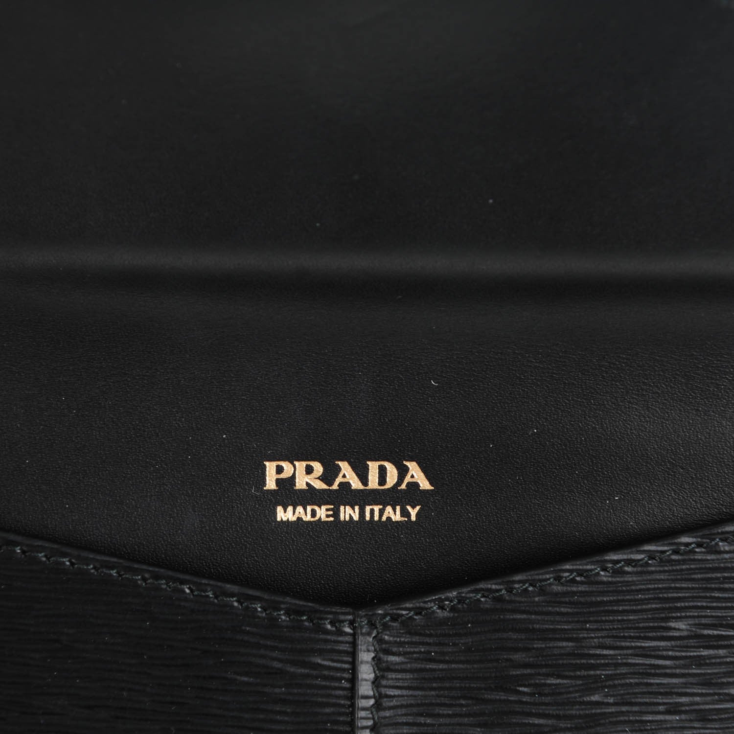 Prada Vitello Move Envelope Wallet Black 5 of 7