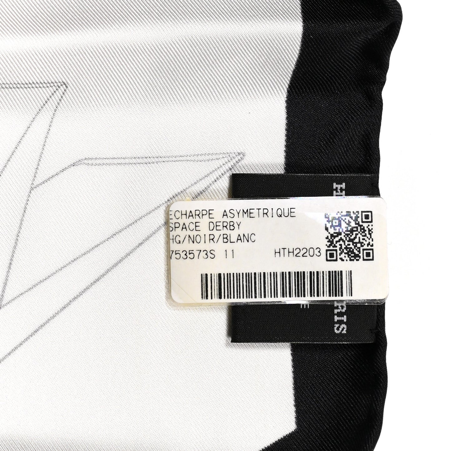 Silk Space Derby Muffler Black White
