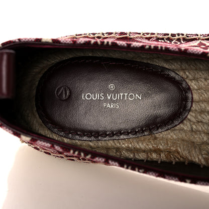 Louis Vuitton Jacquard Since 1854 Starboard Espadrille Flats 39 Bordeaux 7 of 8
