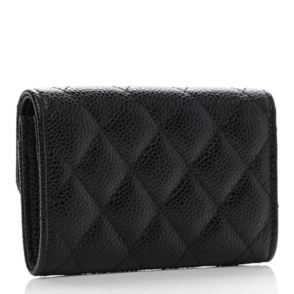 Chanel Caviar Quilted Flap Card Holder Black 3 of 8