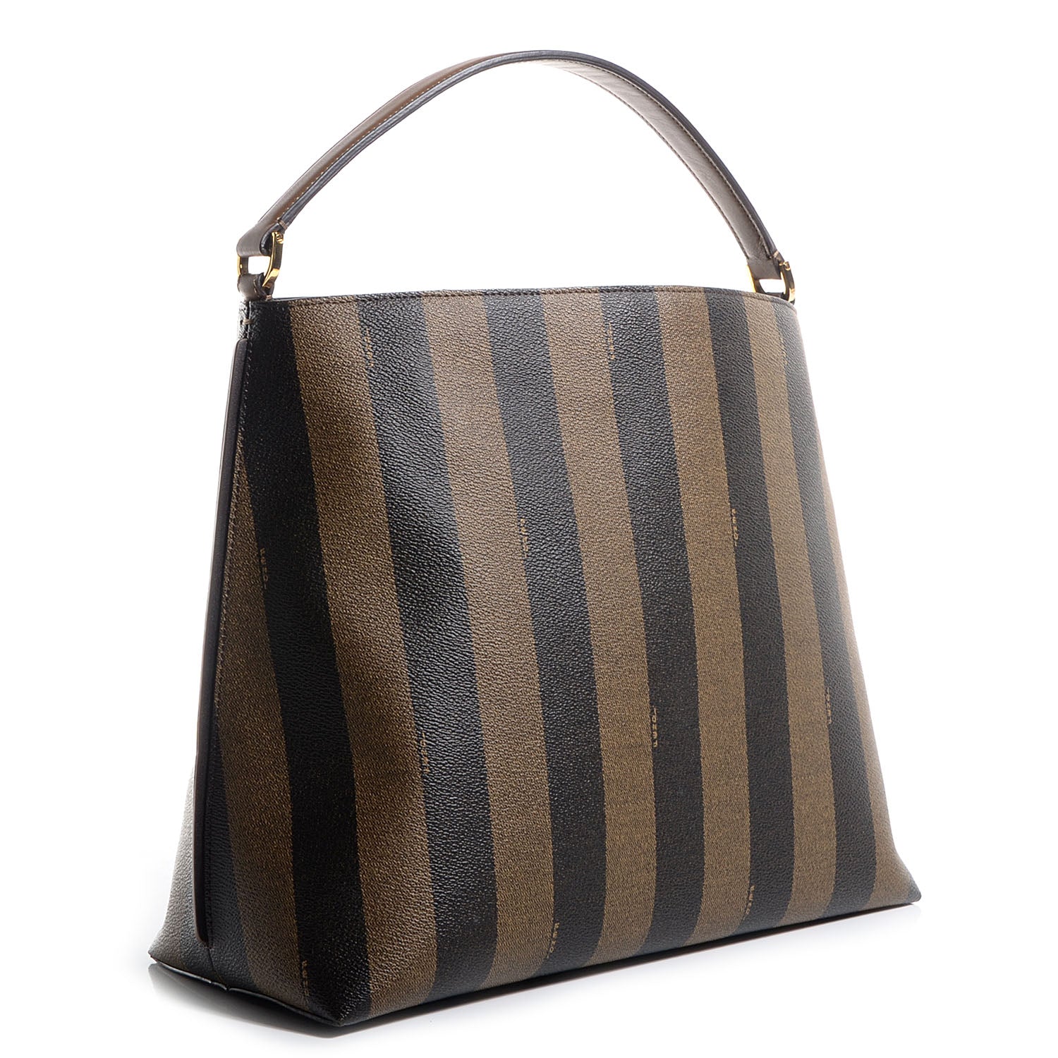 Fendi Pequin Spalmati Vitello Flamingo Hobo Bag Tobacco 3 of 10