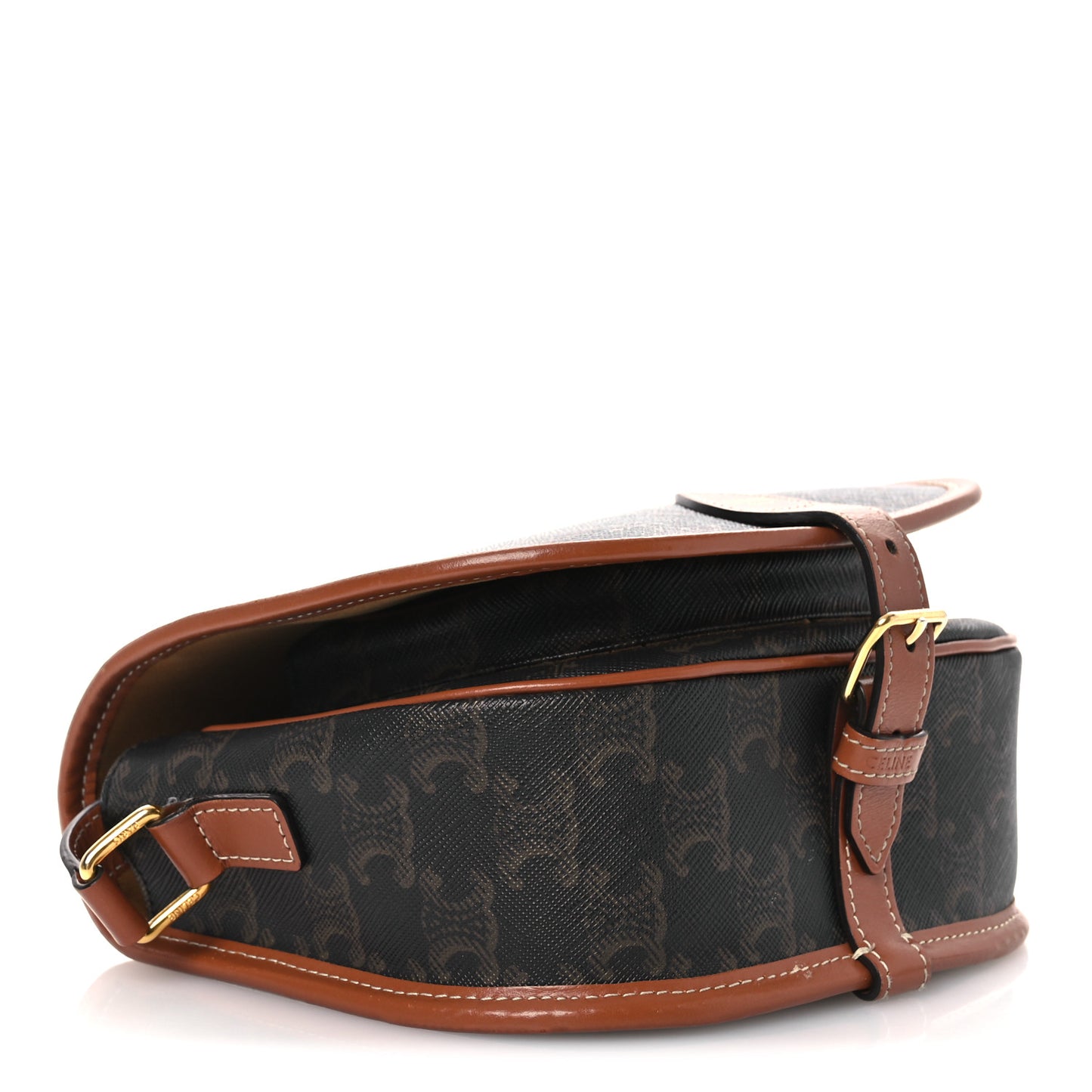 Triomphe Canvas Medium Folco Bag Tan