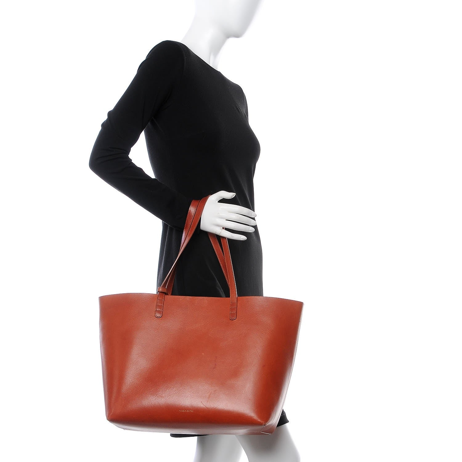 Mansur Gavriel Calfskin Large Shopping Tote Brandy Avion 2 of 14