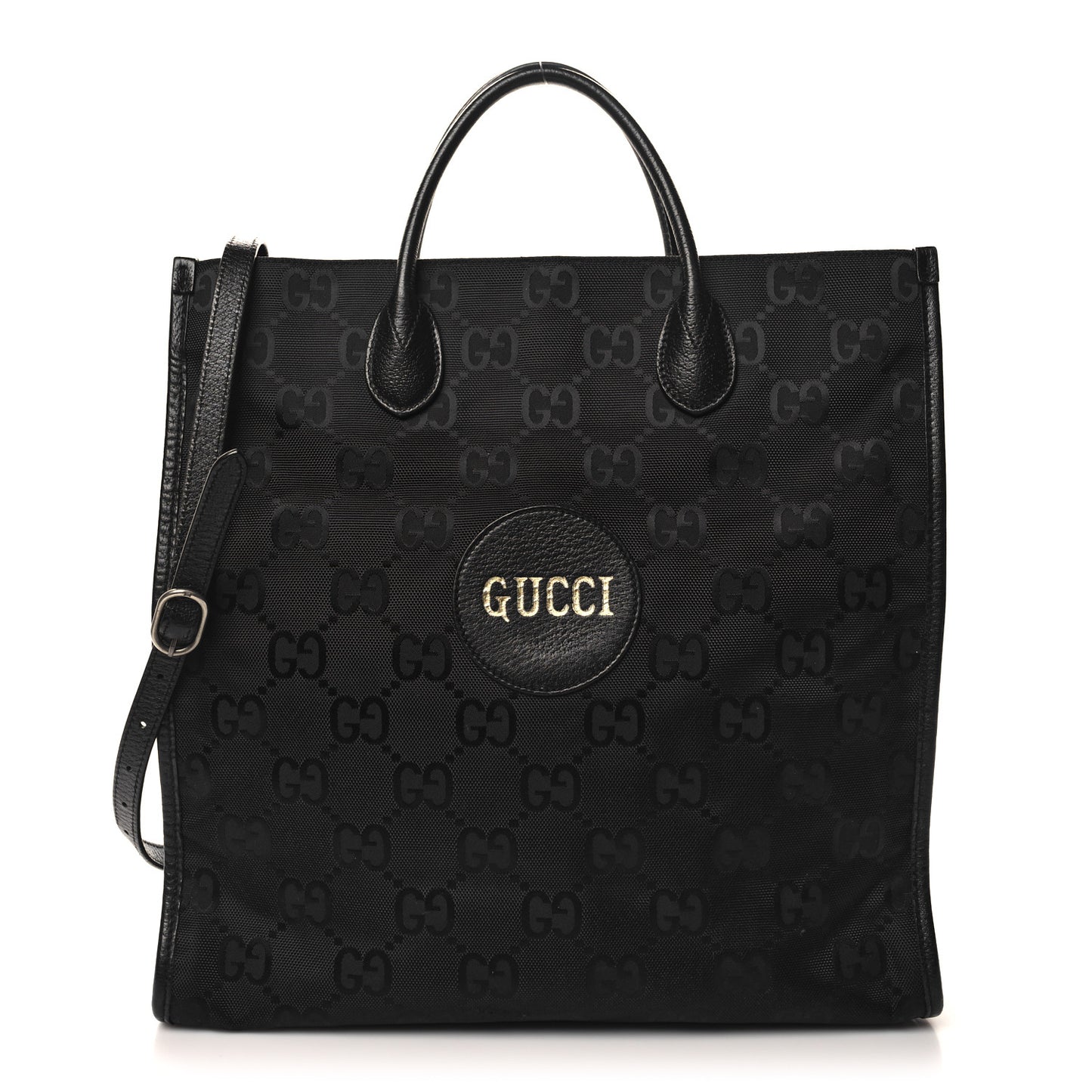 Econyl Nylon Monogram Off The Grid Long Tote Bag Black