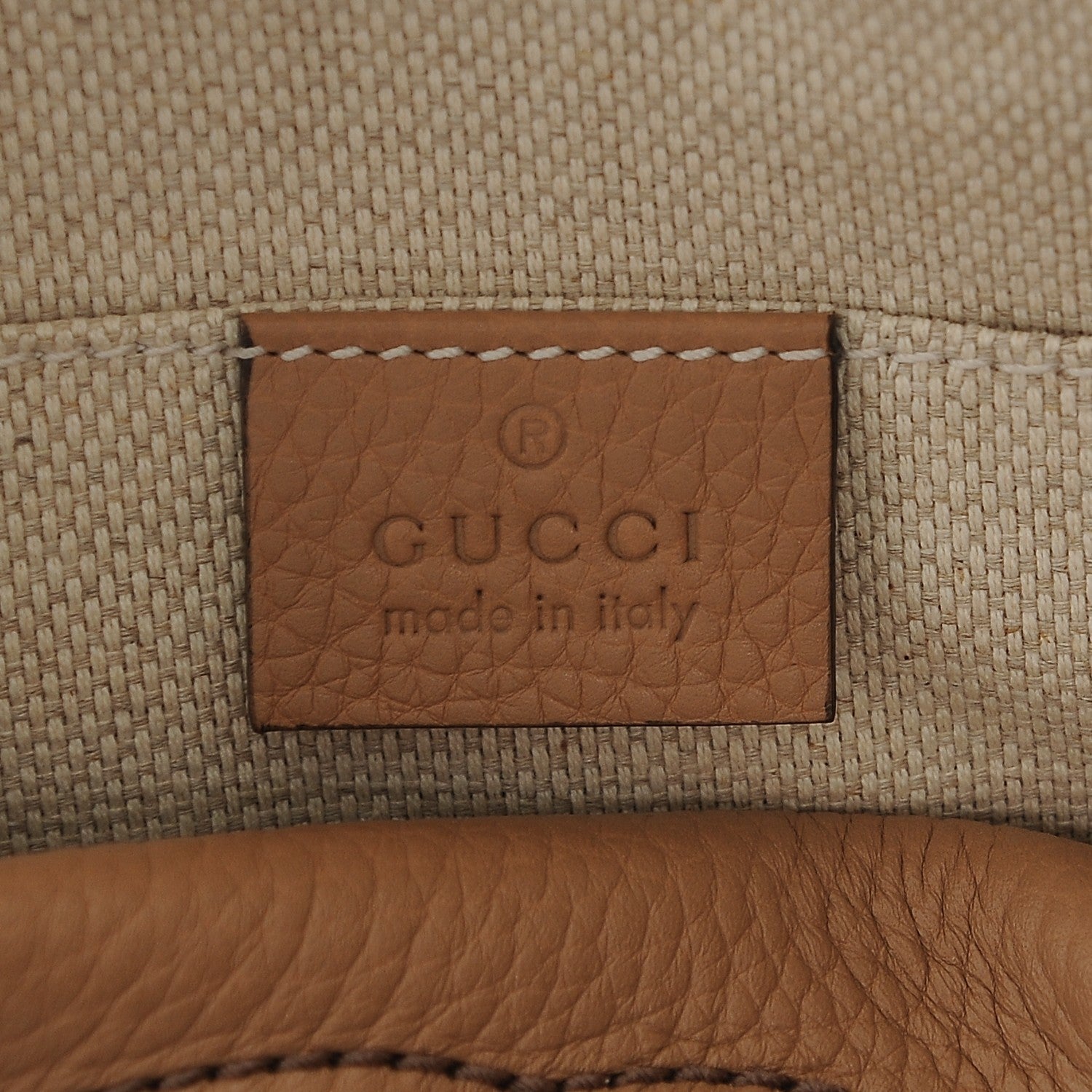 Gucci Pebbled Calfskin Small Soho Disco Bag Rose Beige 6 of 6
