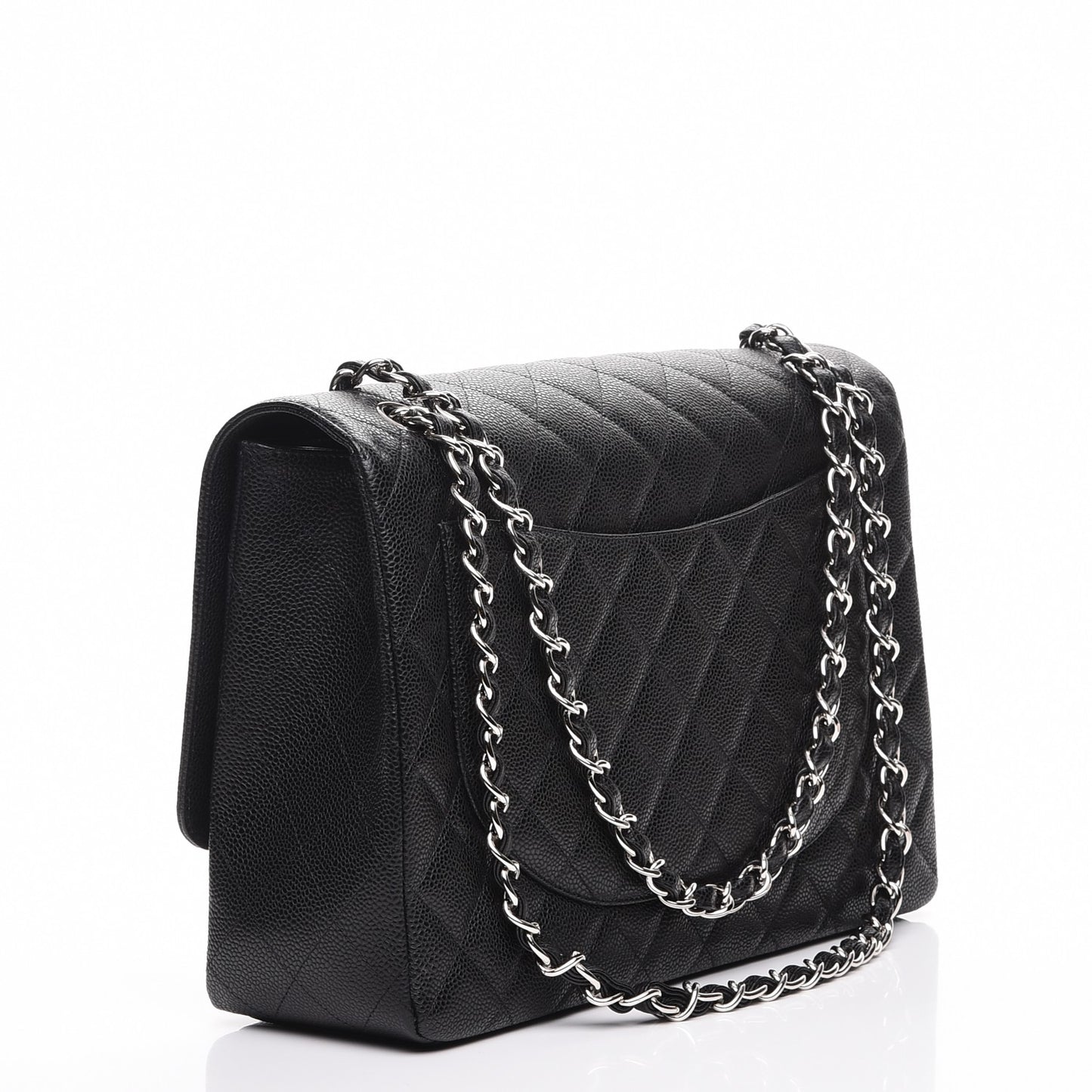 Caviar Quilted Maxi Single Flap Black