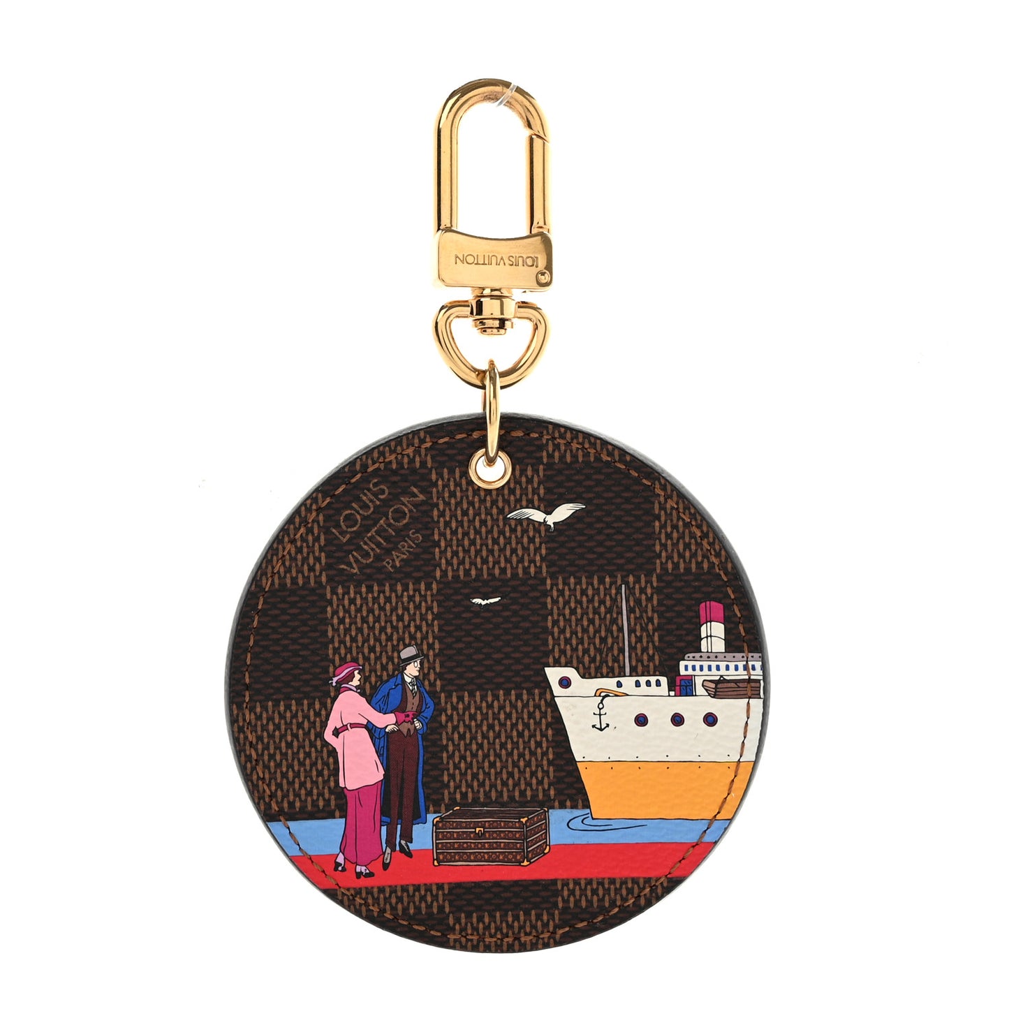 Damier Ebene 2016 Christmas Animation Bag Charm Key Ring