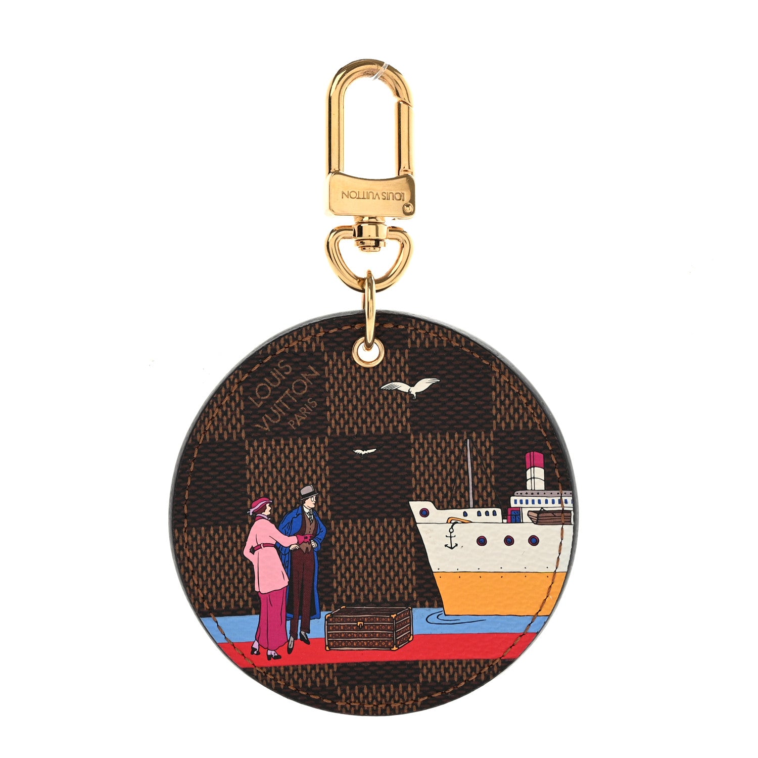 Louis Vuitton Damier Ebene 2016 Christmas Animation Bag Charm Key Ring 1 of 4