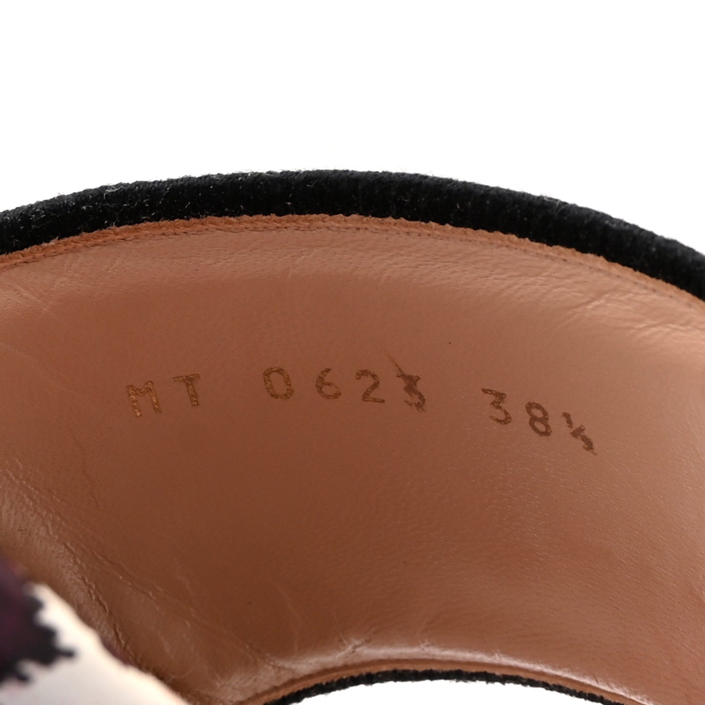 Canvas Mizza Embroidered Dway Mules Slide Sandals 38.5 Dark Ruby