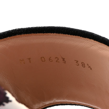 Christian Dior Canvas Mizza Embroidered Dway Mules Slide Sandals 38.5 Dark Ruby 9 of 10