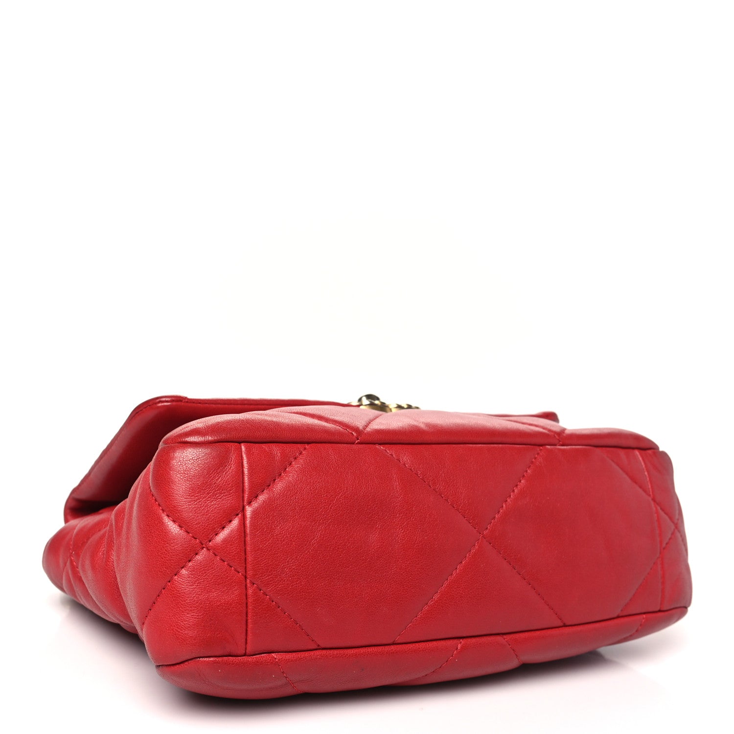 Chanel Lambskin Quilted Medium Chanel 19 Flap Red 4 of 12