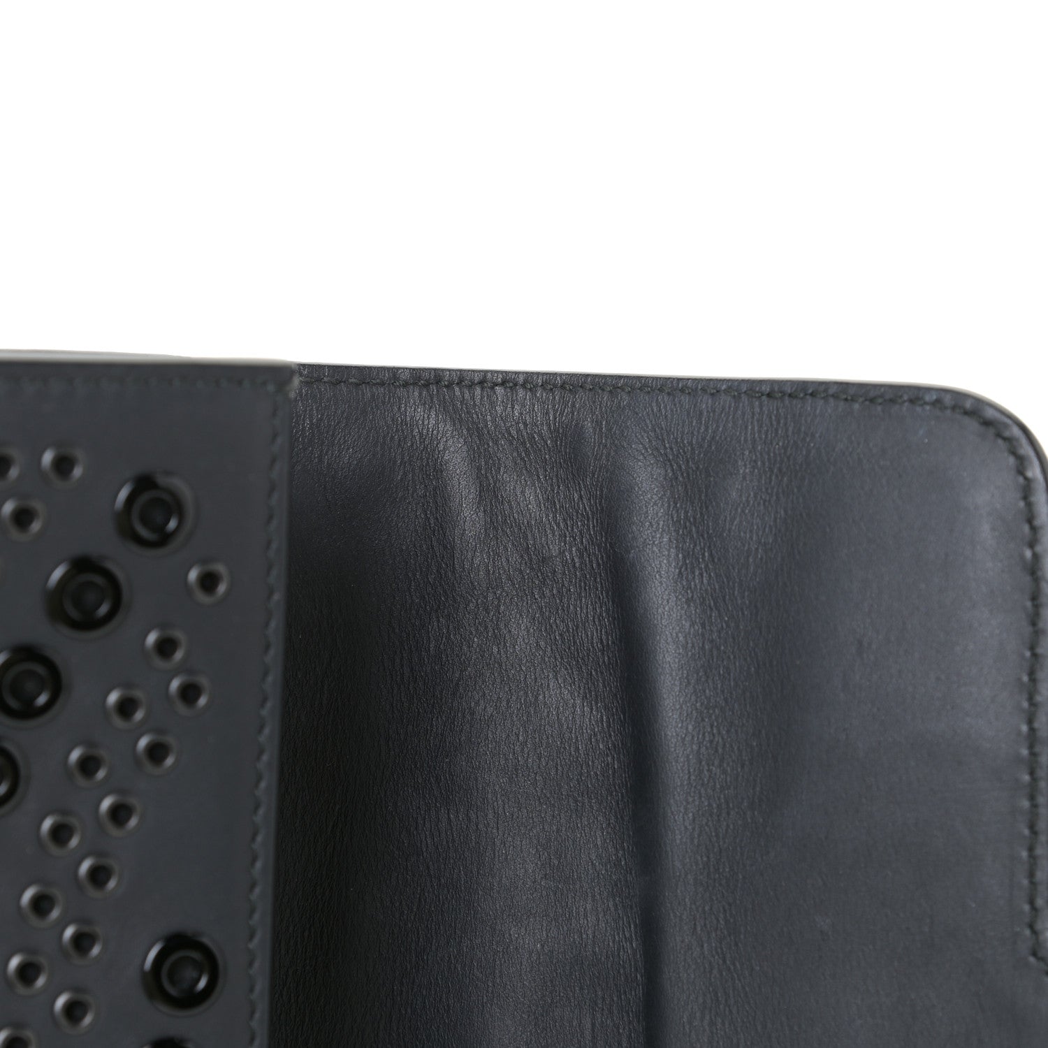 Alaia Calfskin Grommet Studded Azzedine Messenger Flap Black 8 of 10