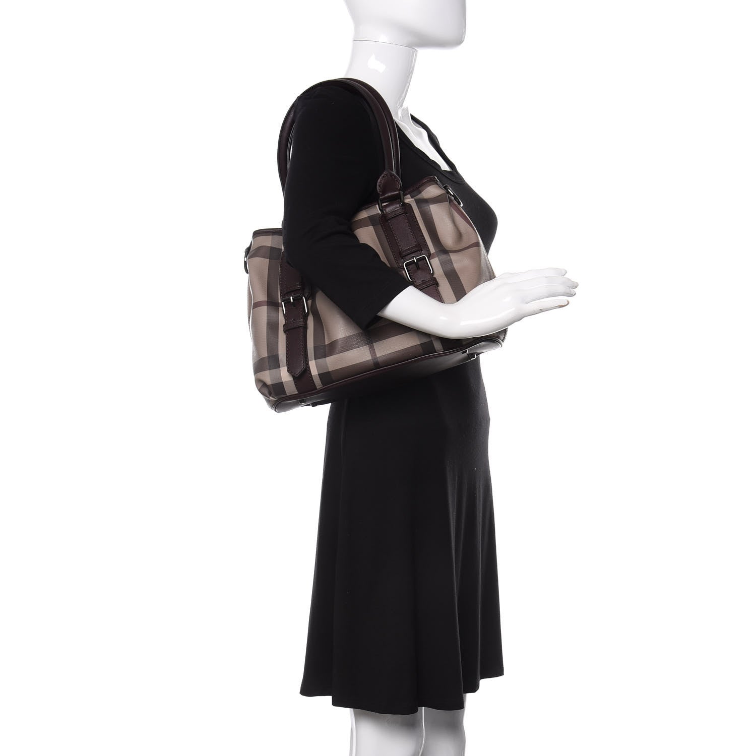 Burberry Smoked Check Small Northfield Tote Plum 2 of 10