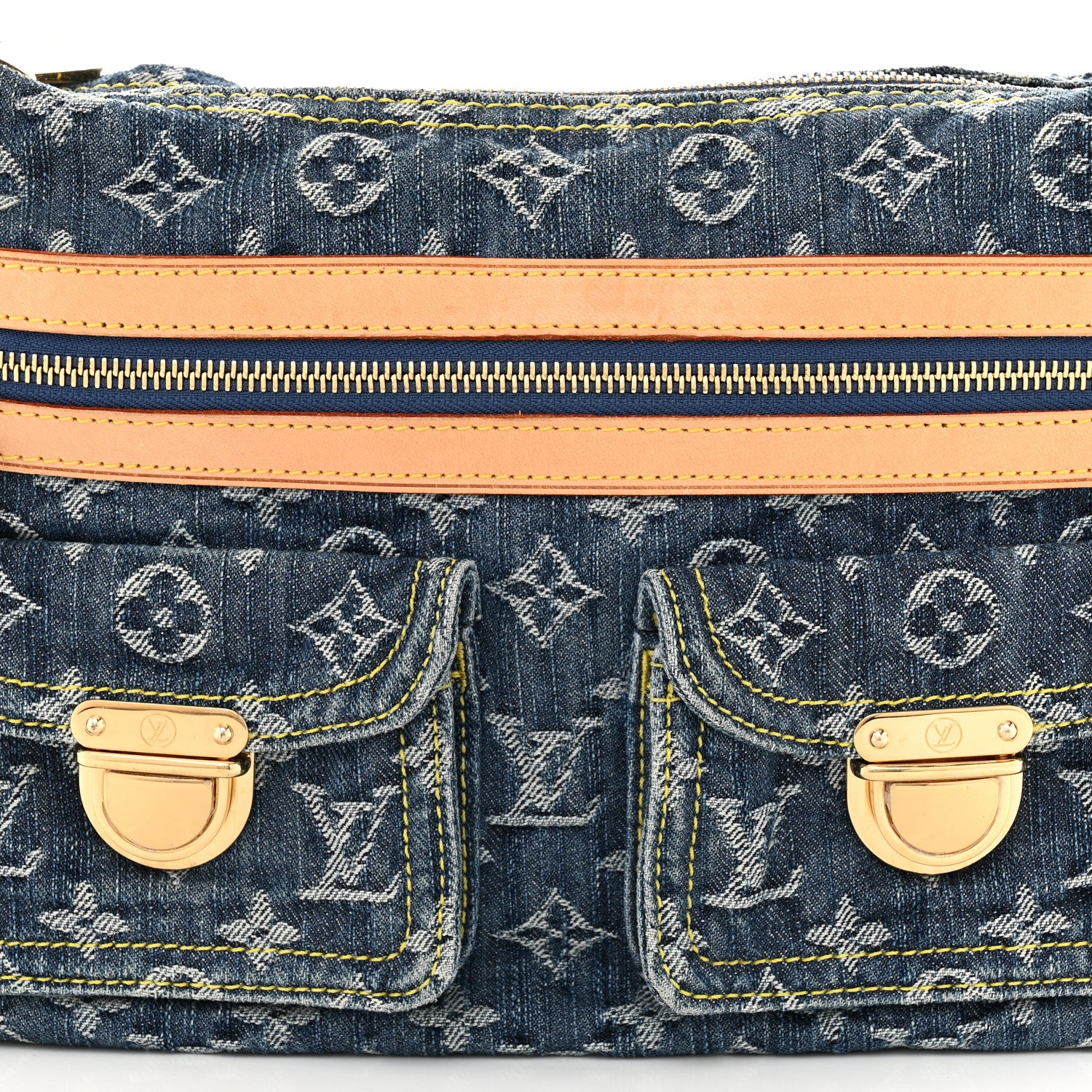 Louis Vuitton Monogram Denim Baggy PM Blue 7 of 9