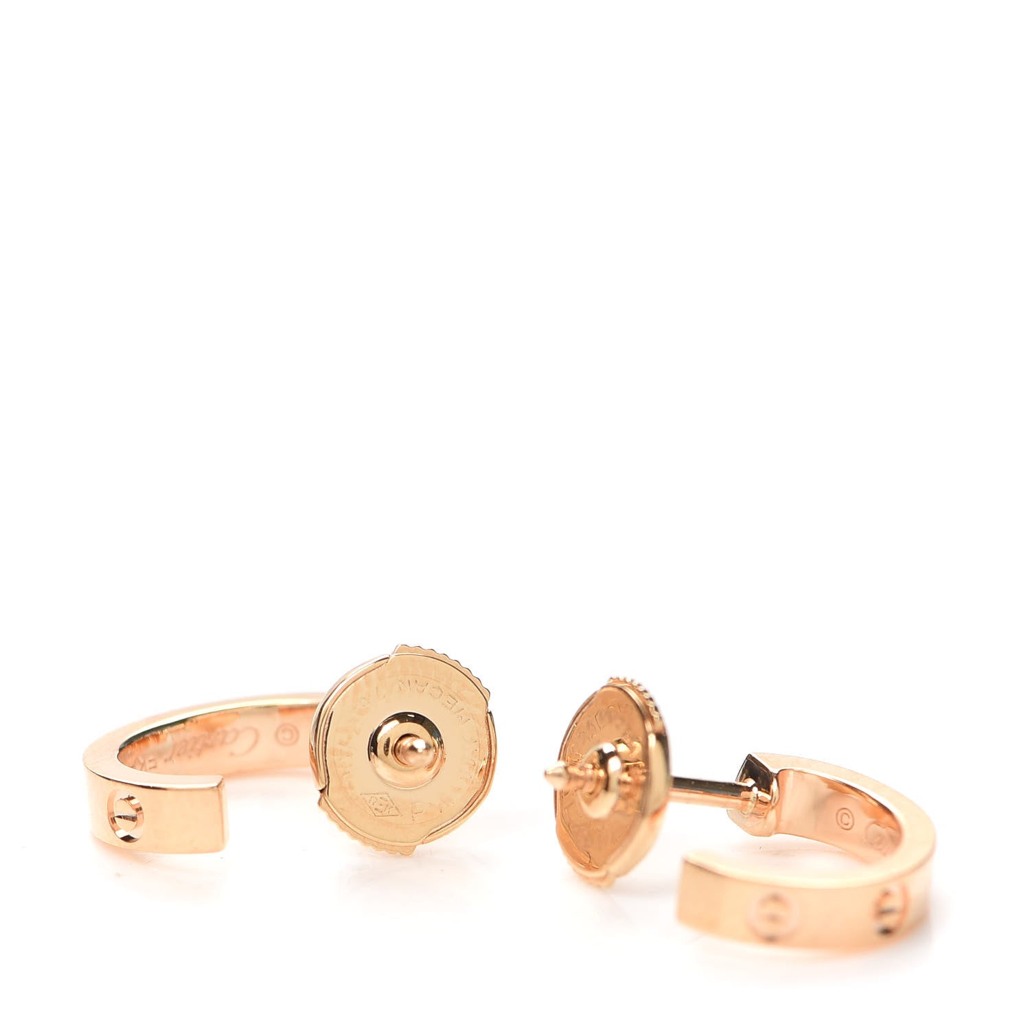 Cartier 18K Pink Gold Small LOVE Hoop Earrings 3 of 7