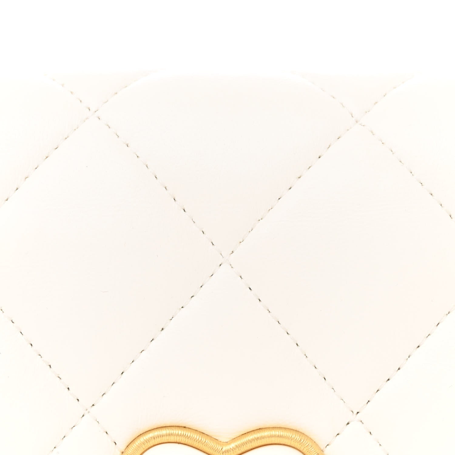 Chanel Lambskin Plexiglass Quilted Coco Love Flap White 8 of 12