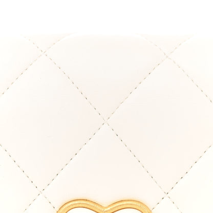 Chanel Lambskin Plexiglass Quilted Coco Love Flap White 8 of 12