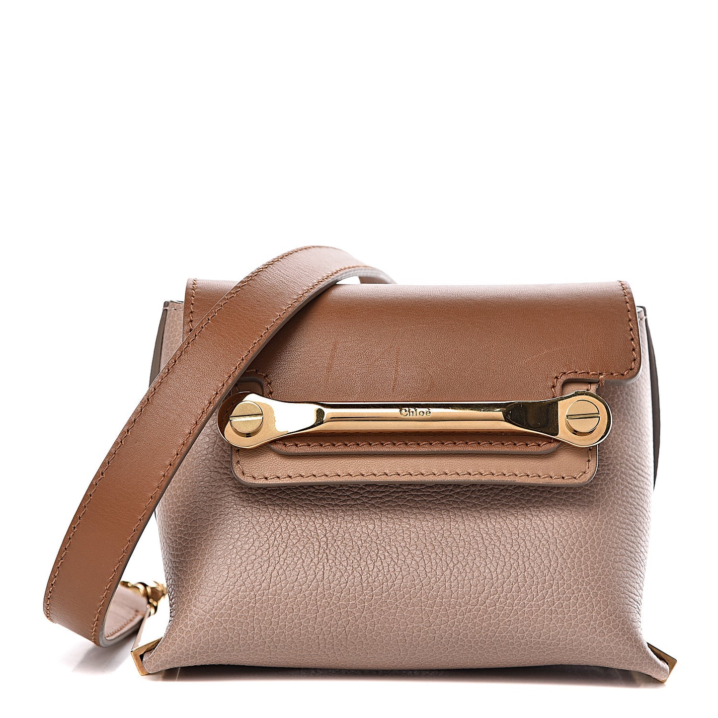 Calfskin Mini Clare Shoulder Bag Rope Beige