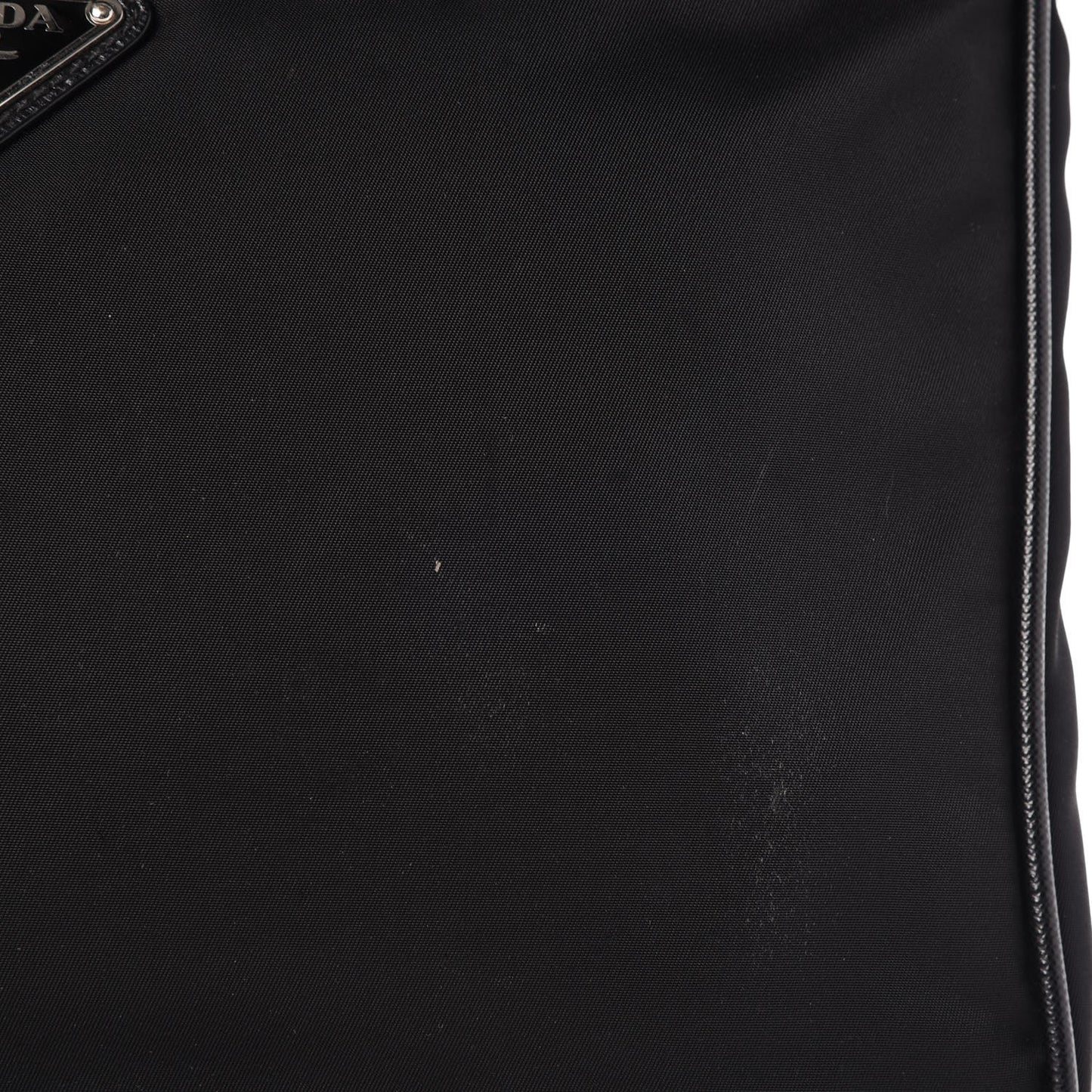 Nylon Saffiano Flat Messenger Bag Black