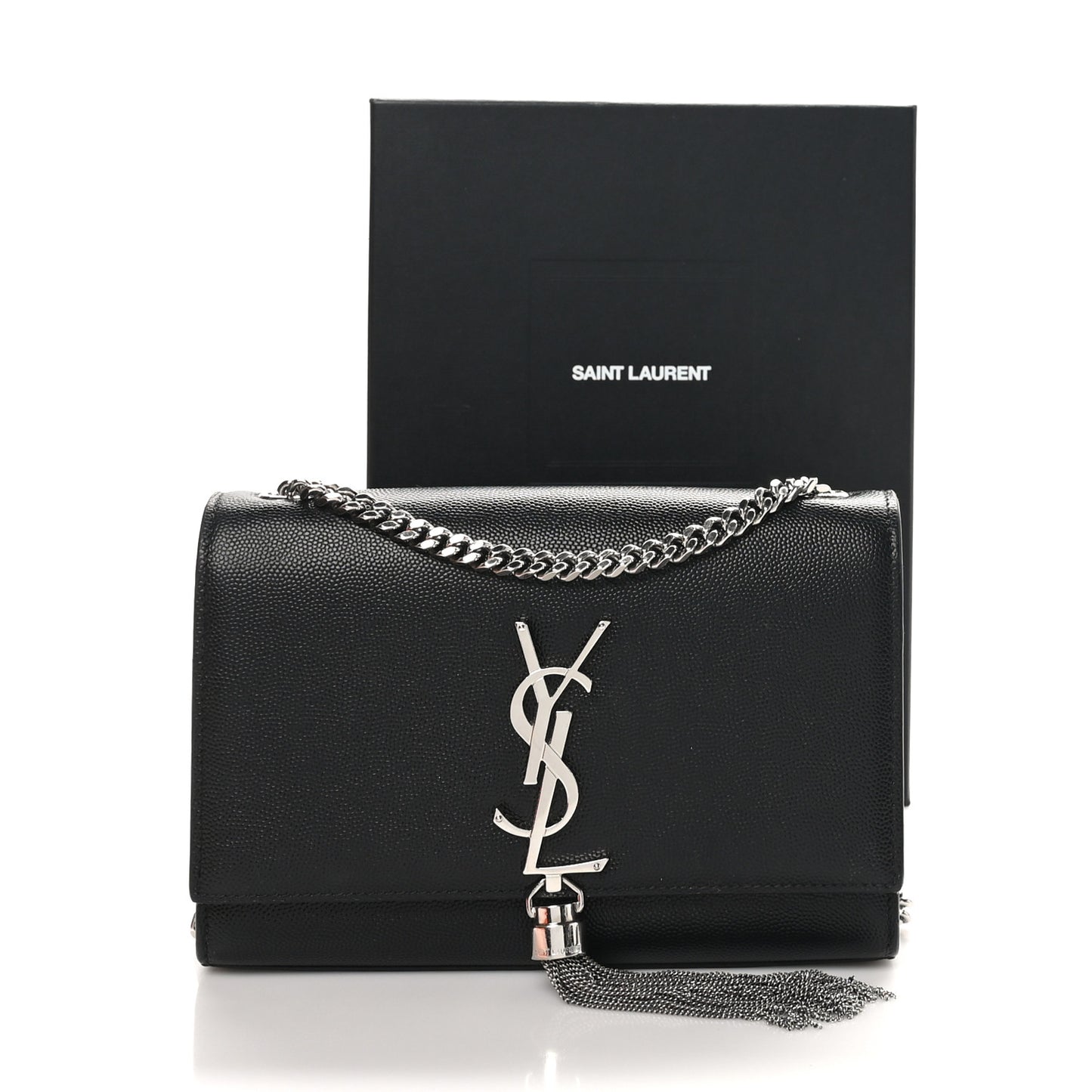 Grain De Poudre Small Classic Monogram Kate Tassel Satchel Black