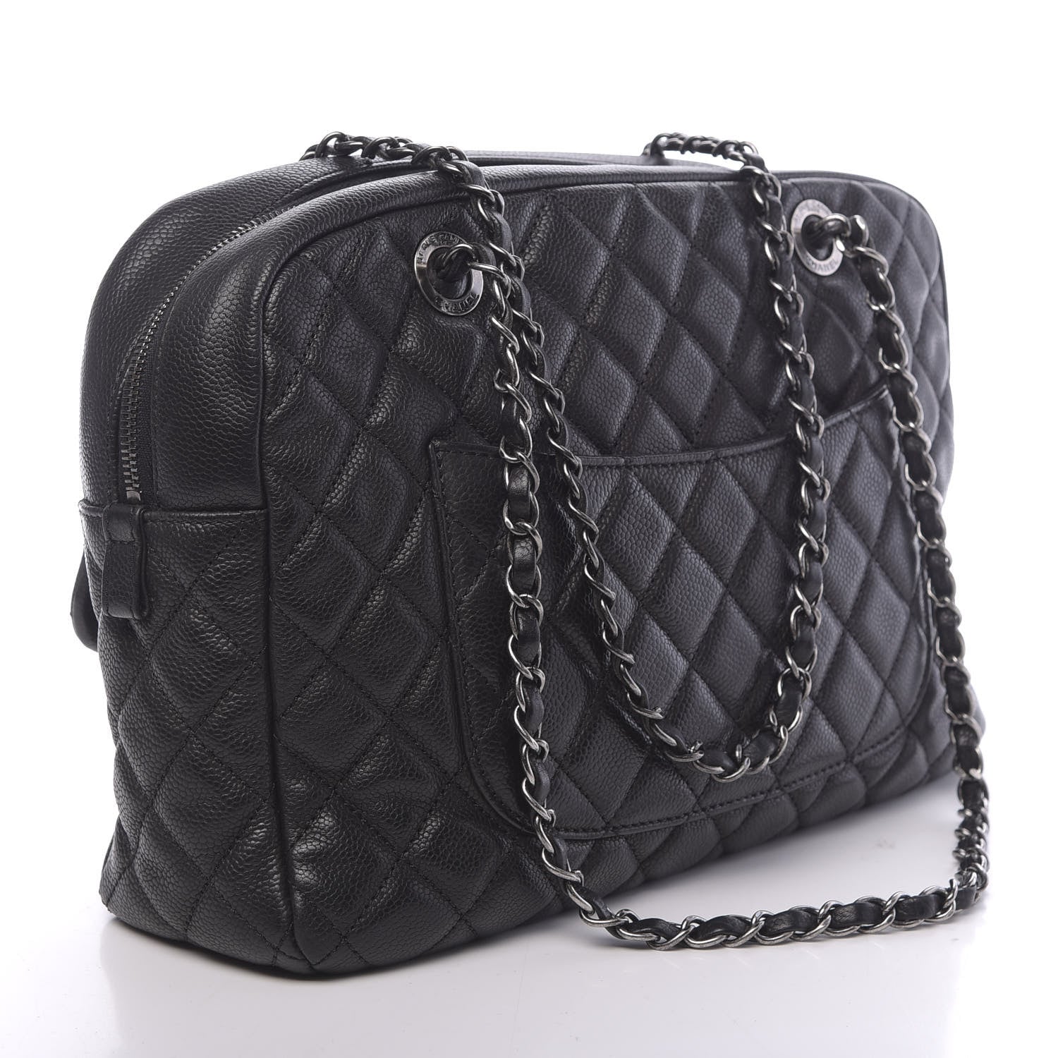 Chanel Caviar Quilted Travel Flap Tote Black 3 of 11