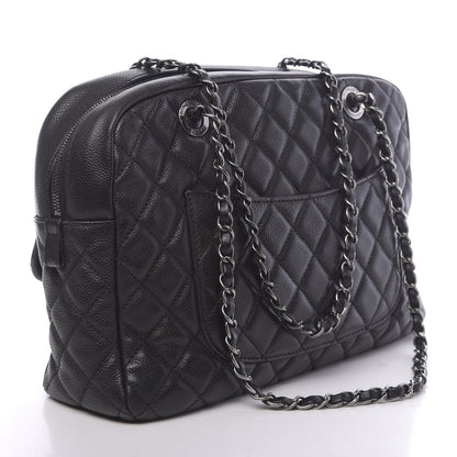 Chanel Caviar Quilted Travel Flap Tote Black 3 of 11