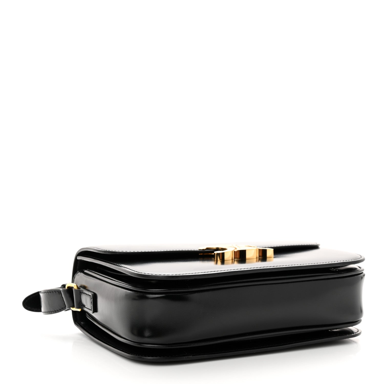 Celine Shiny Calfskin Medium Triomphe Black 4 of 14