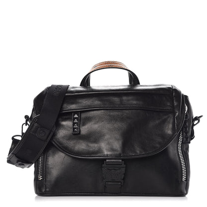 MCM Lambskin Mens Medium Killian Messenger Bag Black 1 of 14