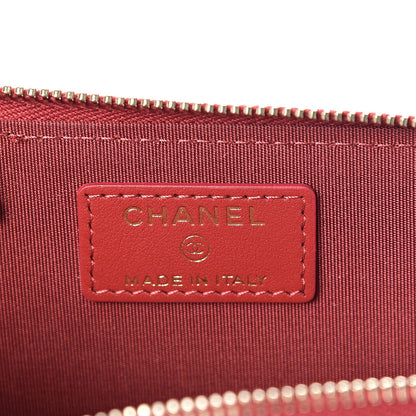 Chanel Caviar Camellia Embossed Key Holder Case Red 5 of 7