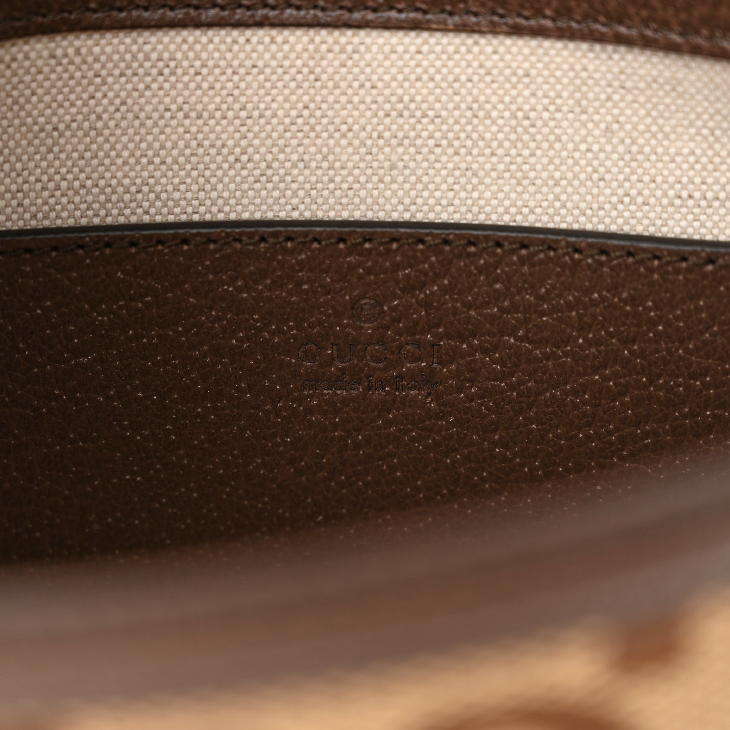 Monogram Jumbo GG Textured Dollar Calfskin Web Mini Horsebit 1955 Shoulder Bag Camel Ebony New Acero