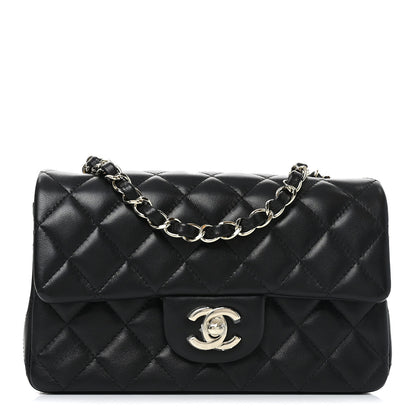 Chanel Lambskin Quilted Mini Rectangular Flap Black 1 of 11