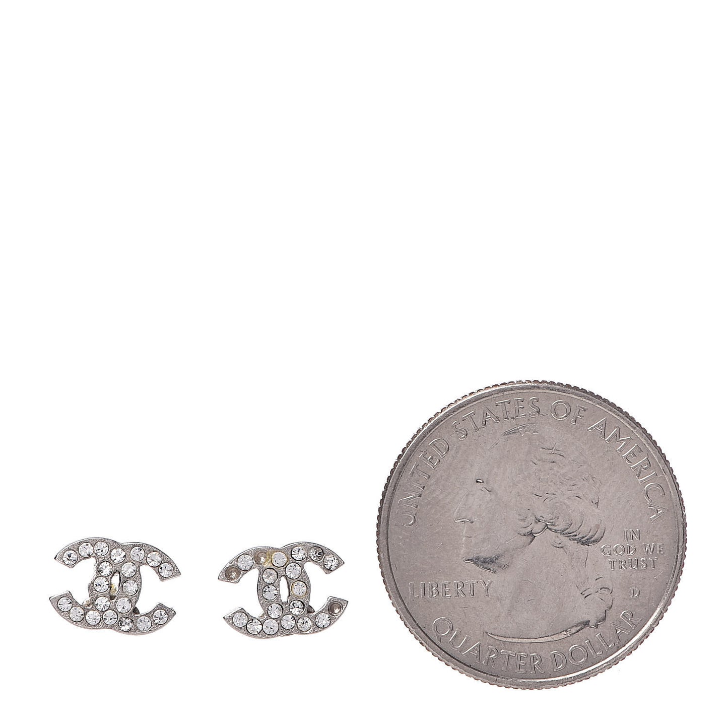 Crystal Mini Timeless CC Earrings Silver