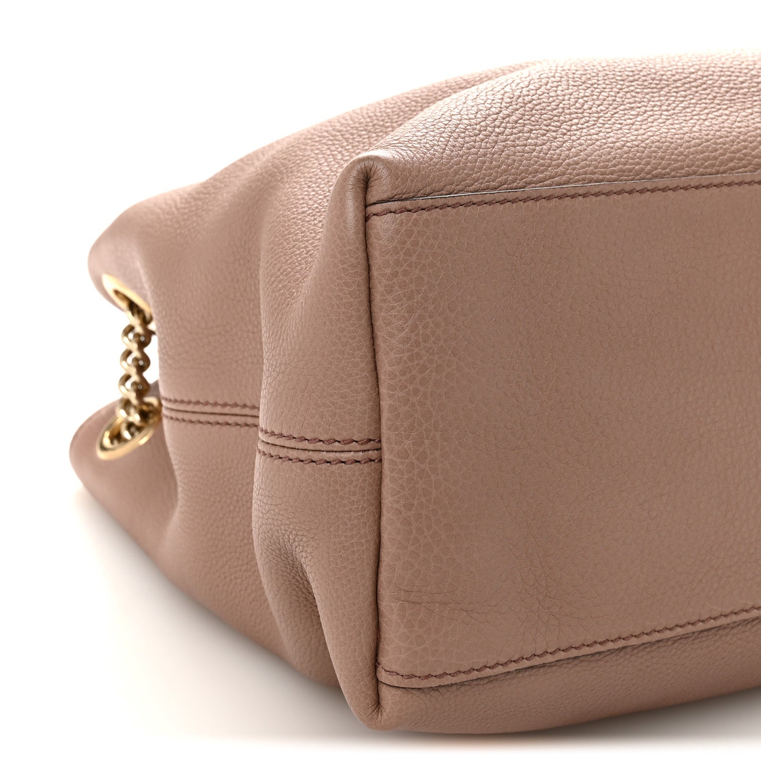 Gucci Pebbled Calfskin Medium Soho Chain Shoulder Bag Camelia 16 of 23